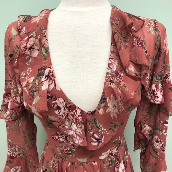 Wayf | Women's Floral Print Dress | Rose | Small - Picture 2 of 4